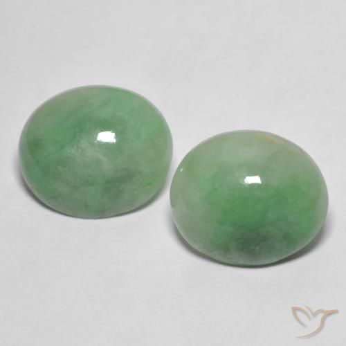 8.16ctw Naturel Vert sauge léger Jadéite, ovale, Opaque