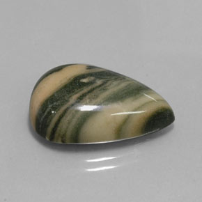 Jaspe multicolore naturelle en forme de poire, 16,74 ct, opaque
