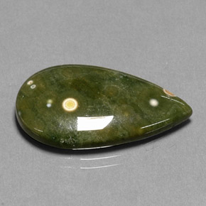 Jaspe multicolore naturelle en forme de poire, 10,73 ct, opaque