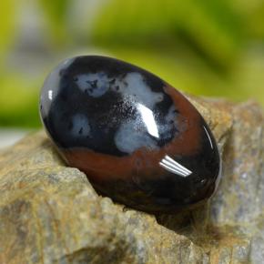 Jaspe multicolore naturelle coupe ovale, 11,82 ct, opaque