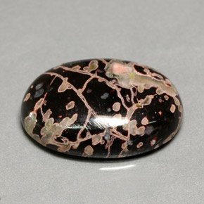 Jaspe multicolore naturelle coupe ovale, 9,81 ct, opaque