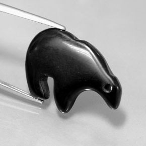Jaspe noir naturelle forme fantaisie, 18,32 ct, opaque