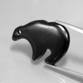 Jaspe noir naturelle forme fantaisie, 18,32 ct, opaque