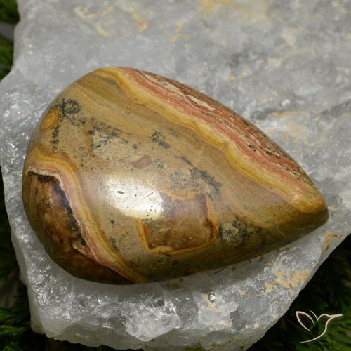 49.55ct Naturel Multicolore Jaspe, En forme de poire, Opaque