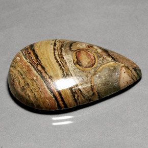 Jaspe multicolore naturelle en forme de poire, 50,80 ct, opaque