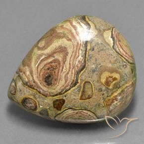 Jaspe Multicolore naturelle En forme de poire, 50.59 ct, Opaque