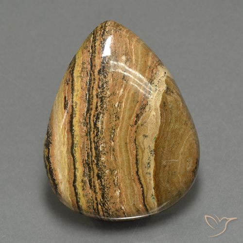 43.05ct Naturel Multicolore Jaspe, En forme de poire, Opaque
