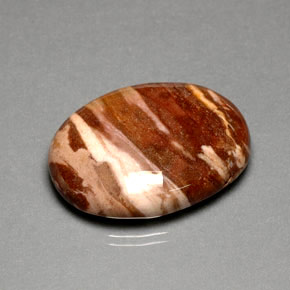 Jaspe multicolore naturelle coupe ovale, 41,87 ct, opaque