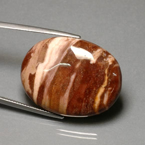 Jaspe multicolore naturelle coupe ovale, 41,87 ct, opaque