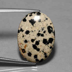 Jaspe multicolore naturelle coupe ovale, 14,89 ct, opaque