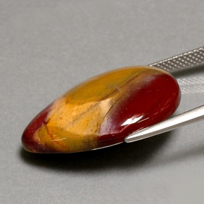 Jaspe multicolore naturelle en forme de poire, 16,52 ct, opaque