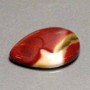Jaspe multicolore naturelle en forme de poire, 17,50 ct, opaque