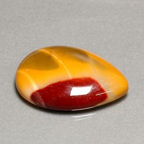 Jaspe multicolore naturelle en forme de poire, 16,18 ct, opaque