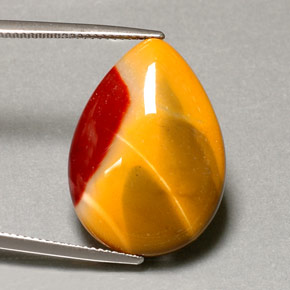 Jaspe multicolore naturelle en forme de poire, 16,18 ct, opaque