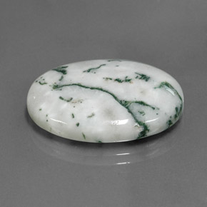 Jaspe multicolore naturelle coupe ovale, 17,46 ct, opaque