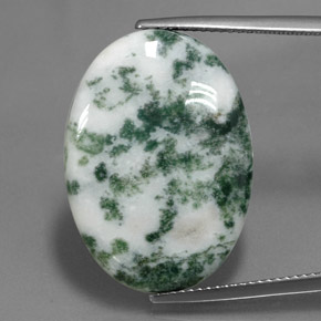 Jaspe multicolore naturelle coupe ovale, 17,45 ct, opaque