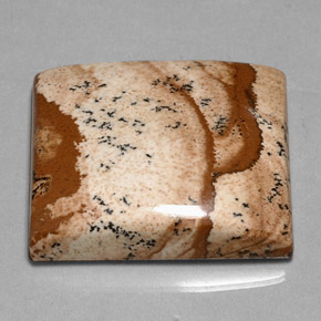 Jaspe multicolore naturelle baguette, 40,54 ct, opaque