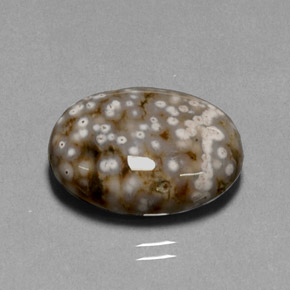 Jaspe multicolore naturelle coupe ovale, 13,68 ct, opaque
