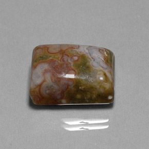 Jaspe multicolore naturelle baguette, 17,72 ct, opaque