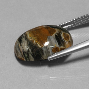 Jaspe multicolore naturelle coupe ovale, 11,51 ct, opaque