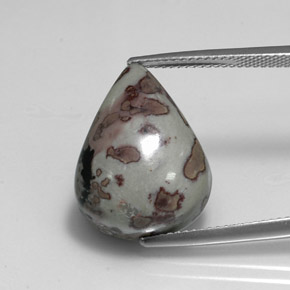 Jaspe multicolore naturelle en forme de poire, 15,13 ct, opaque
