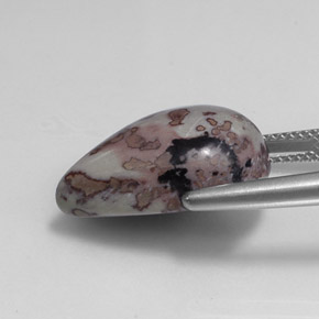 Jaspe multicolore naturelle en forme de poire, 15,13 ct, opaque
