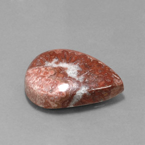 Jaspe multicolore naturelle en forme de poire, 10,75 ct, opaque