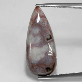 Jaspe multicolore naturelle en forme de poire, 11,23 ct, opaque