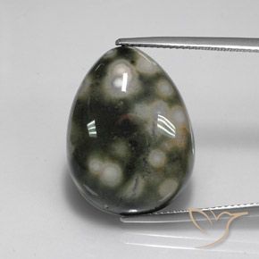 Jaspe multicolore naturelle en forme de poire, 26,28 ct, opaque