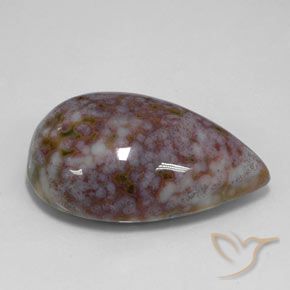 Jaspe Multicolore naturelle En forme de poire, 32.46 ct, Opaque