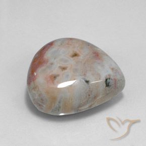 Jaspe Multicolore naturelle En forme de poire, 26.95 ct, Opaque