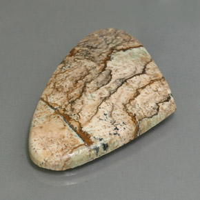 Jaspe multicolore naturelle en forme de poire, 18,86 ct, opaque