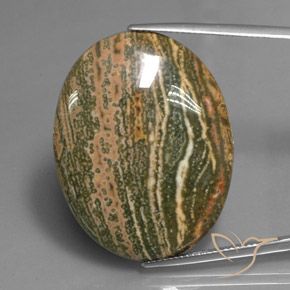 38.60ct Naturel Multicolore Jaspe, ovale, Opaque