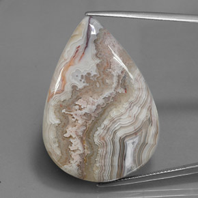 Jaspe multicolore naturelle en forme de poire, 44,46 ct, opaque