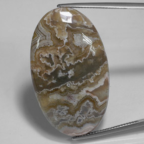 Jaspe multicolore naturelle coupe ovale, 35,78 ct, opaque