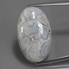 Jaspe multicolore naturelle coupe ovale, 19,31 ct, opaque
