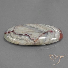 Jaspe Multicolore naturelle ovale, 43.89 ct, Opaque