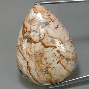 Jaspe Multicolore naturelle En forme de poire, 38.83 ct, Opaque