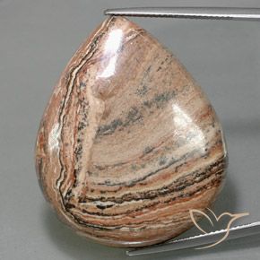 62.26ct Naturel Multicolore Jaspe, En forme de poire, Opaque