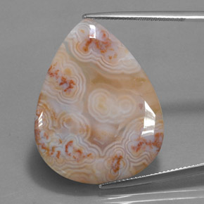 Jaspe multicolore naturelle en forme de poire, 25,49 ct, opaque