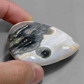 Jaspe multicolore naturelle en forme de poire, 137,25 ct, opaque