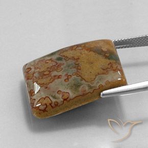 Jaspe Multicolore naturelle Baquette, 36.10 ct, Opaque