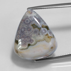 Jaspe multicolore naturelle en forme de poire, 29,32 ct, opaque