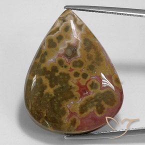 41.21ct Naturel Multicolore Jaspe, En forme de poire, Opaque