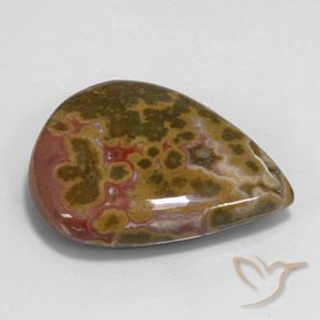Jaspe Multicolore naturelle En forme de poire, 41.21 ct, Opaque