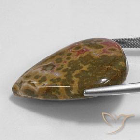 Jaspe Multicolore naturelle En forme de poire, 41.21 ct, Opaque