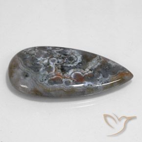 Jaspe Multicolore naturelle En forme de poire, 44.98 ct, Opaque
