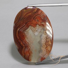 33.61ct Naturel Multicolore Jaspe, ovale, Translucide