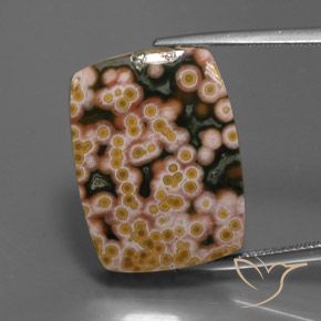 Jaspe Multicolore naturelle Baquette, 21.22 ct, Opaque
