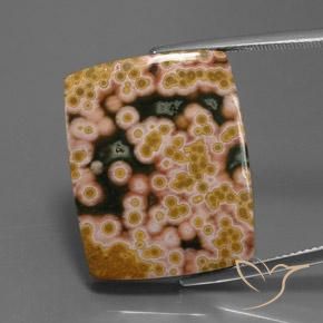 22.84ct Naturel Multicolore Jaspe, Baquette, Opaque